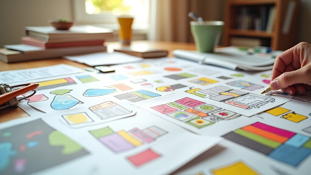 Painéis visuais com imagens e objetivos pessoais