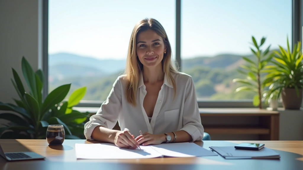 Espaço de trabalho profissional com materiais de planejamento
